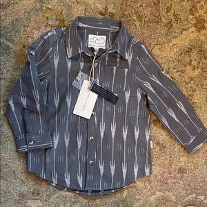Kids  Gray Patterned Long Sleeve shirt by Billow + bound.